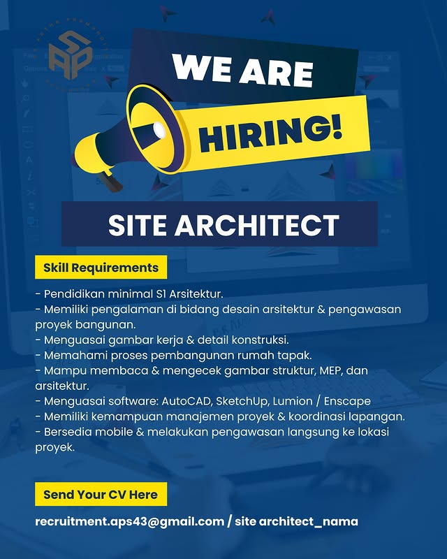 Flyer loker Site Architect di APS